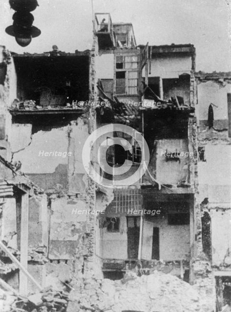 Once a grand hotel in Palma, Majorca, Spanish Civil War, c1936. Artist: Unknown