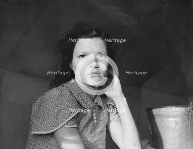 One of migratory family in FSA labor camp, Calipatria, Imperial Valley, California, 1939. Creator: Dorothea Lange.