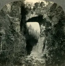 One of Nature's Curiosities, the Natural Bridge in Virginia c1930s. Creator: Unknown