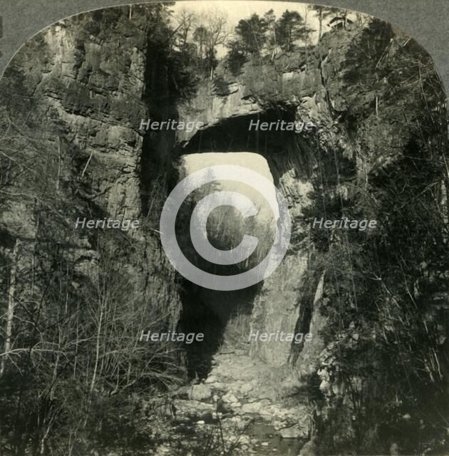 'One of Nature's Curiosities, the Natural Bridge in Virginia', c1930s. Creator: Unknown.