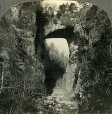 One of Nature's Curiosities, the Natural Bridge in Virginia c1930s. Creator: Unknown