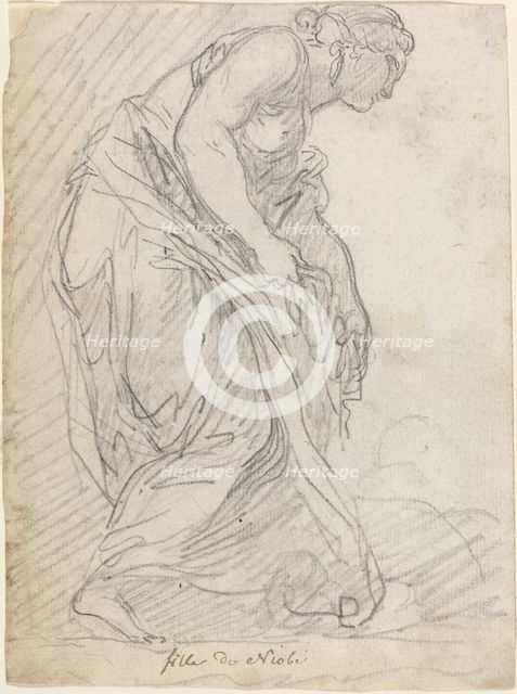One of Niobe's Daughters, 1752/1756. Creator: Augustin Pajou.