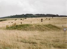 One of a group of almost 30 barrows on Snaildown, Wiltshire, 1999. Artist: IJ Leonard