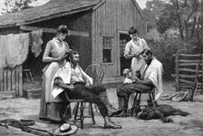 One of a Lady's Duties - Hair Cutting En Famille 1889