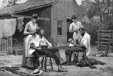 One of a Lady's Duties - Hair Cutting En Famille 1889