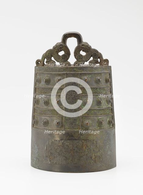 One of a set of bells (bo) with felines and dragons, Eastern Zhou dynasty, ca. 550-500 BCE. Creator: Unknown.