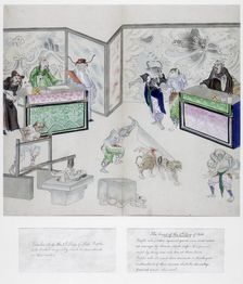 One of a set of paintings of the Ten Courts of Hell, Qing dynasty, China, c1800-1849