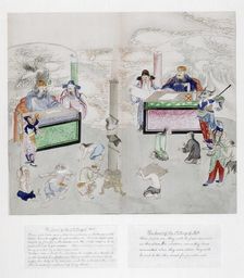 One of a set of paintings of the Ten Courts of Hell, Qing dynasty, China, c1800-1849