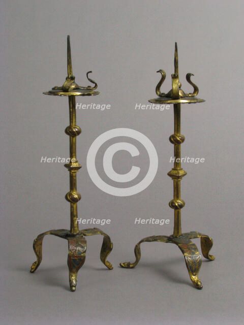 One of a Pair of Traveling Candlesticks, French, ca. 1290-1310. Creator: Unknown.