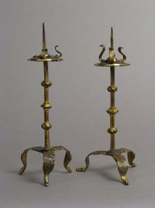 One of a Pair of Traveling Candlesticks, French, ca. 1290-1310. Creator: Unknown