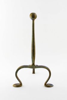 One of a Pair of Andirons, England, c. 1900. Creator: Charles Francis Annesley Voysey