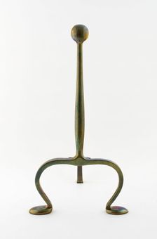 One of a Pair of Andirons, England, c. 1900. Creator: Charles Francis Annesley Voysey
