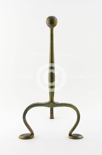 One of a Pair of Andirons, England, c. 1900. Creator: Charles Francis Annesley Voysey.