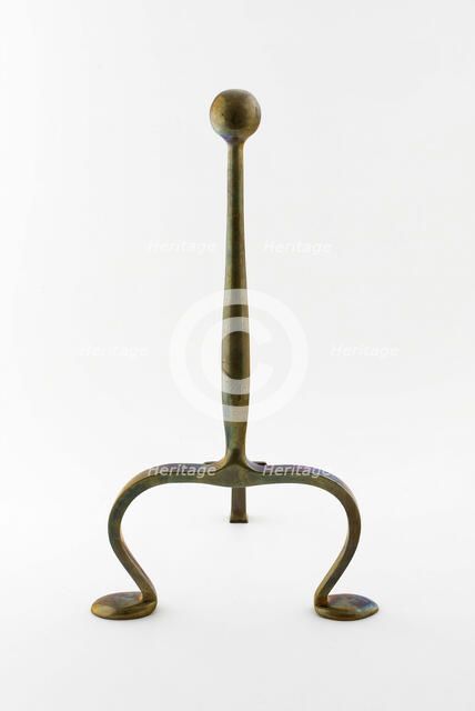 One of a Pair of Andirons, England, c. 1900. Creator: Charles Francis Annesley Voysey.