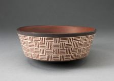 One of a Pair of Bowls with Textile-Like Pattern, 180 B.C./A.D. 500. Creator: Unknown