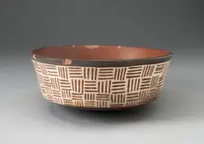 One of a Pair of Bowls with Textile-Like Pattern, 180 B.C./A.D. 500. Creator: Unknown