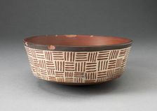 One of a Pair of Bowls with Textile-Like Pattern, 180 B.C./A.D. 500. Creator: Unknown
