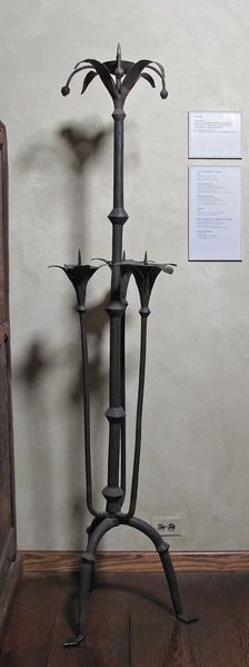One of a Pair of Candelabra, French or Spanish, 15th century. Creator: Unknown