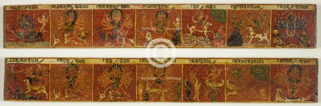 One of a Pair of Manuscript Covers from the Glorification of the Great Goddess..., late 17th cent. Creator: Unknown.