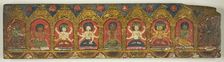 One of a Pair of Magical Charms (Dharani) Manuscript Covers, 18th century. Creator: Unknown