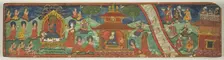 One of a Pair of Magical Charms (Dharani) Manuscript Covers, 18th century. Creator: Unknown
