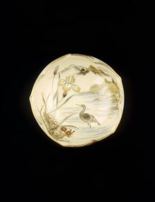 One of a pair of Satsuma 5-lobed petal shaped bowls, Meiji period, Japan, 1890. Creator: Unknown