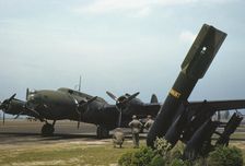 One of America's new warships of the air, a mighty YB-17 bomber..., Langley Field, Va. , 1942. Creator: Alfred T Palmer
