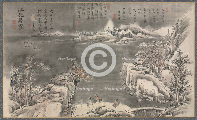 One of Eight Views of Xiao and Xiang Rivers, 1788. Creator: Tani Bunch? (Japanese, 1763-1841).