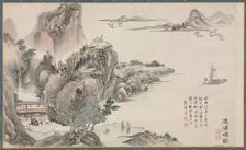 One of Eight Views of Xiao and Xiang Rivers, 1788. Creator: Tani Bunch? (Japanese, 1763-1841)