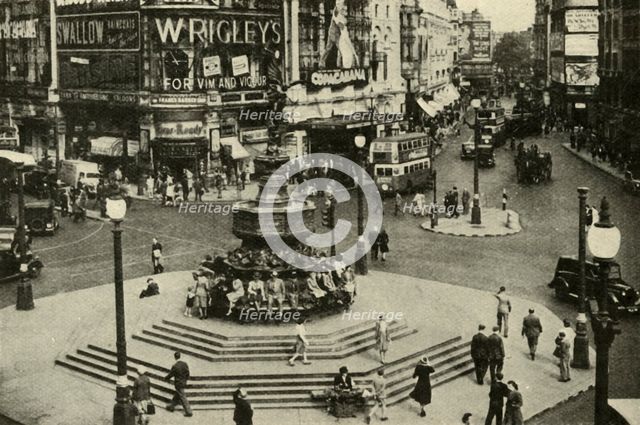 'One of London's best-loved statues is that of Eros which surmounts the fountain at Piccadilly Circu Creator: Unknown.