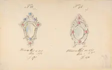 One of Twenty-Three Sheets of Drawings of Glassware (Mirrors, Chandeliers, Goblets, etc.), 1850-80. Creator: Compagnia di Venezia & Murano