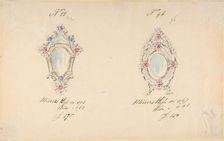 One of Twenty-Three Sheets of Drawings of Glassware (Mirrors, Chandeliers, Goblets, etc.), 1850-80. Creator: Compagnia di Venezia & Murano