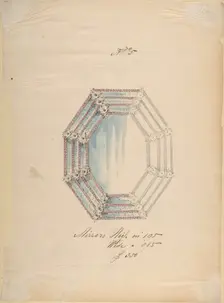 One of Twenty-Three Sheets of Drawings of Glassware (Mirrors, Chandeliers, Goblets, etc.), 1850-80. Creator: Compagnia di Venezia & Murano