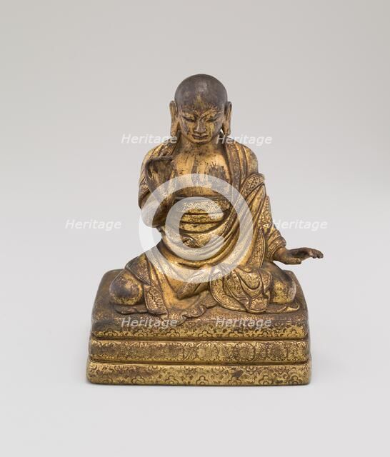 One of the 18 Luohan (Arhats), Qing dynasty (1644-1911), 18th century. Creator: Unknown.