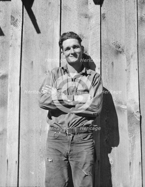 One of the thirty-six members of the Ola self-help sawmill co-op, Gem County, Idaho, 1939. Creator: Dorothea Lange.