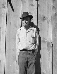 One of the thirty-six members of the Ola self-help sawmill co-op, Gem County, Idaho, 1939. Creator: Dorothea Lange