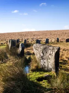 One of the two stone circles of Grey Wethers, Dartmoor, Devon, c1980-c2017. Artist: Historic England Staff Photographer