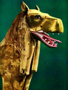 One of the twin supports of a ceremonial couch found in Tutankhamun's tomb, Egypt, 1933-1934