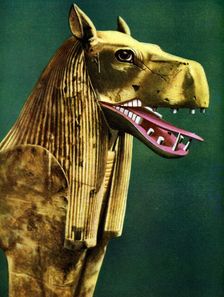 One of the twin supports of a ceremonial couch found in Tutankhamun's tomb, Egypt, 1933-1934