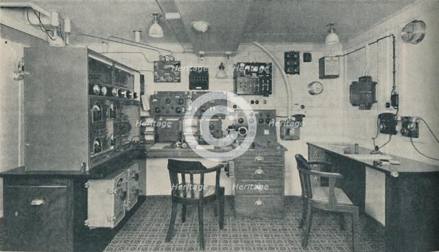 'One of the Wireless Cabins in a modern liner', 1936. Artist: Unknown.