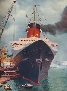 One of the World's Great Ships. The French liner Normandie 1937