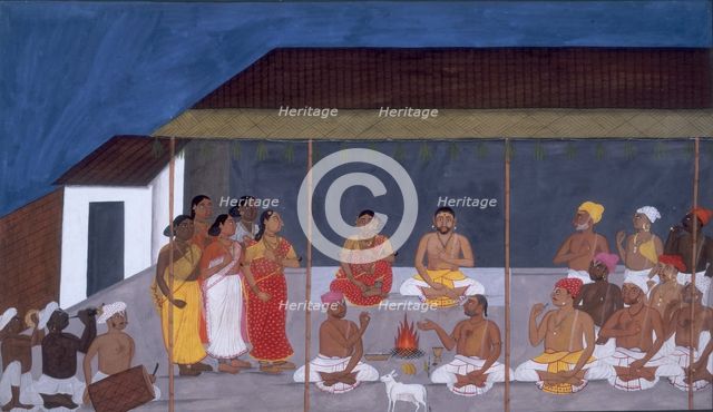 One of the ceremonies undertaken during the life of a Brahmin, 1820. Creator: Unknown.