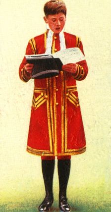 One of the Children of H.M.'s Chapels Royal 1937. Creator: Unknown