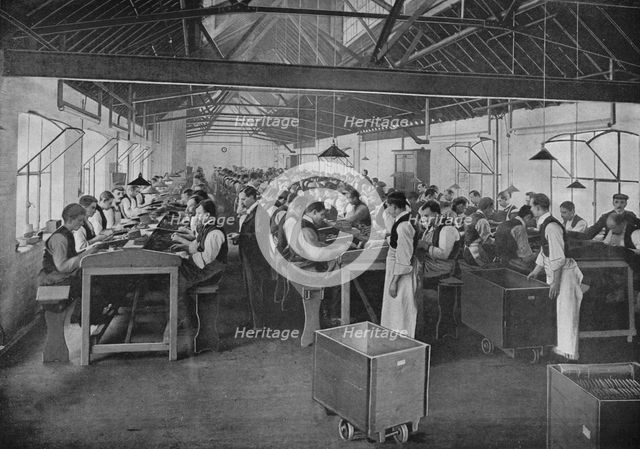 One of the cigar manufacturing departments at Salmon and Gluckstein, Ltd, London, c1870s (1903). Artist: Unknown.