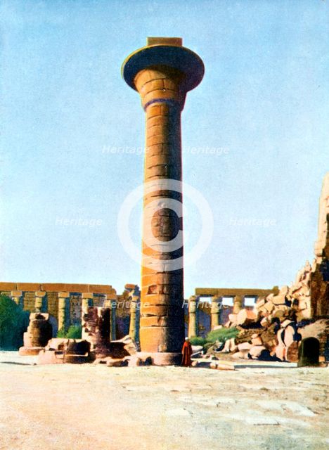 One of the Columns of King Taharqa, Karnak, Egypt, 20th Century. Artist: Unknown