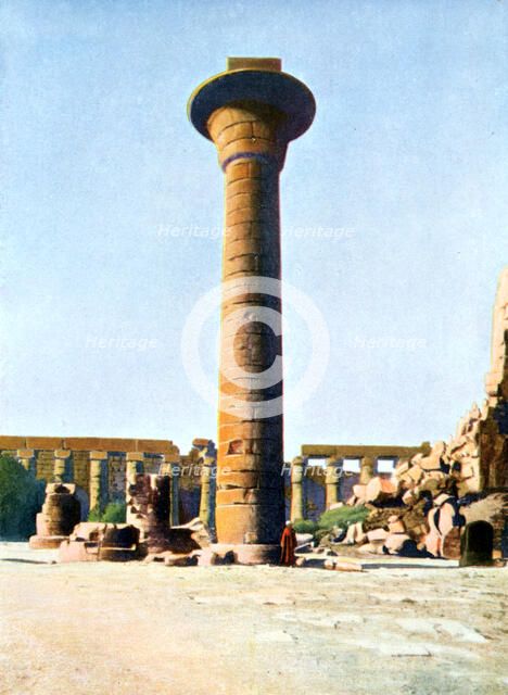 One of the Columns of King Taharqa, Karnak, Egypt, 20th Century. Artist: Unknown