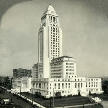 One of the Finest Municipal Bildings in the World - City Hall, Los Angeles, Calif. c1930s. Creator: Unknown