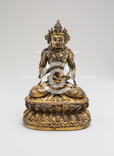 One of the Five Celestial Buddhas, Seated with Hands in..., Ming dynasty, Yongle period (1403-24). Creator: Unknown.