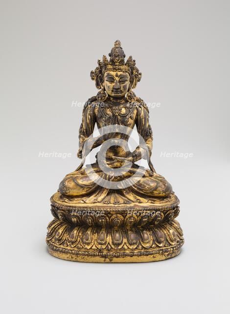 One of the Five Celestial Buddhas, Seated with Hands in..., Ming dynasty, Yongle period (1403-24). Creator: Unknown.