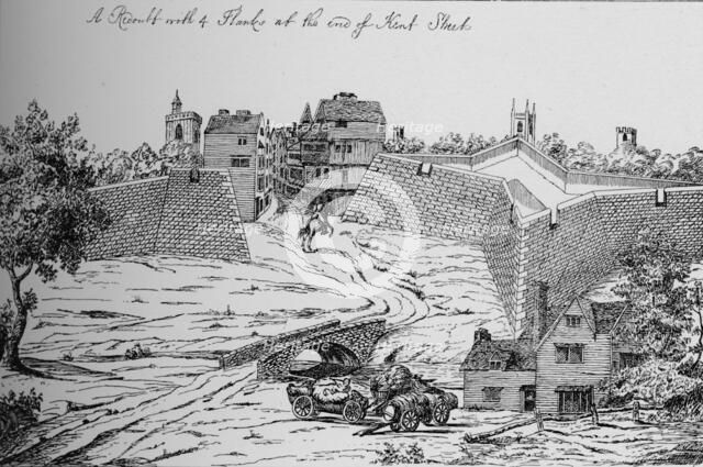 'One of the Forts erected by the Parliament for the defence of London during the Civil War', c1808,  Artist: Unknown.